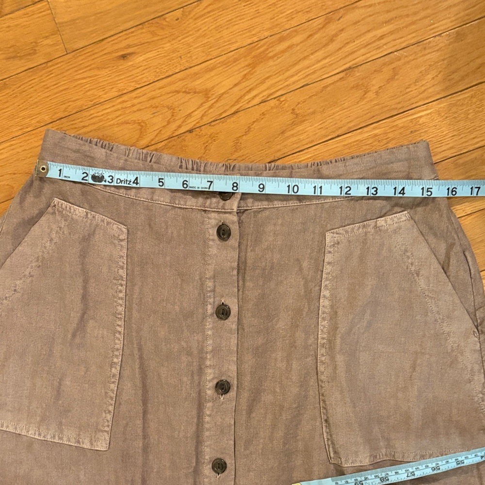 Universal Thread Button-Front A-Line Midi Skirt i… - image 6